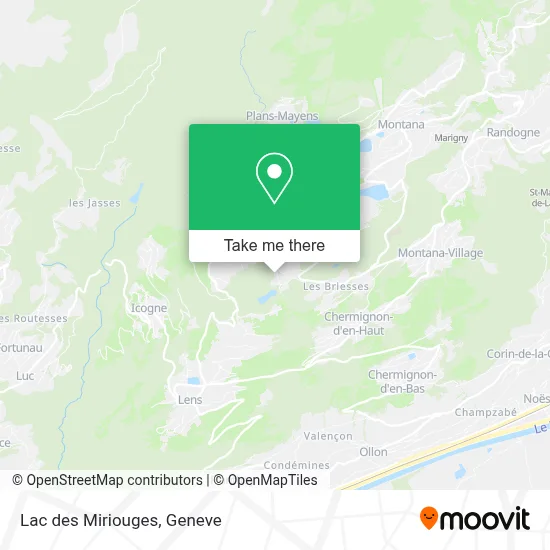 Lac des Miriouges map