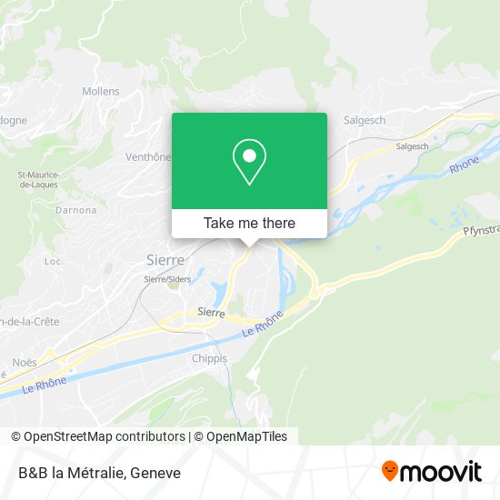 B&B la Métralie map