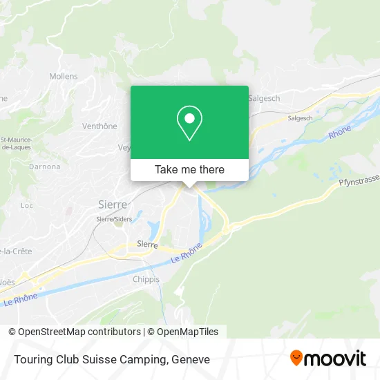 Touring Club Suisse Camping map