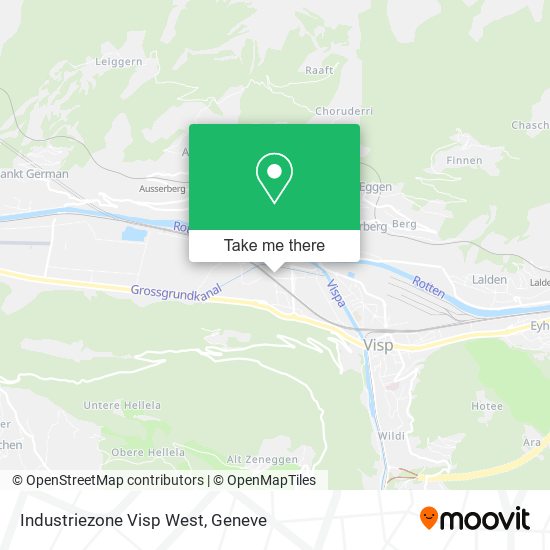 Industriezone Visp West map