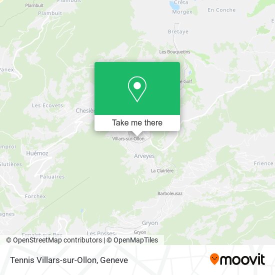 Tennis Villars-sur-Ollon map