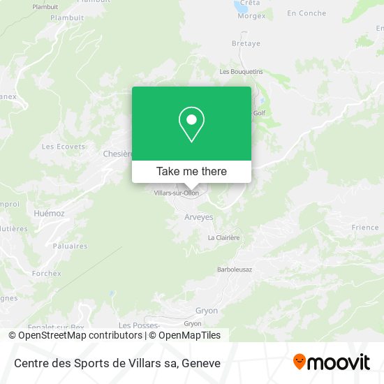 Centre des Sports de Villars sa map