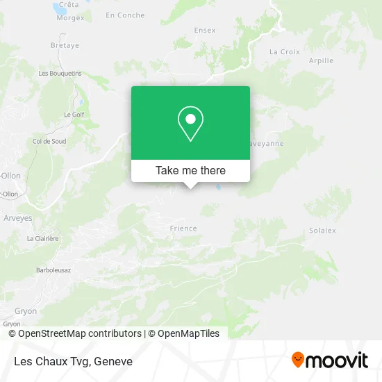 Les Chaux Tvg map