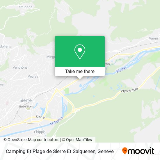 Camping Et Plage de Sierre Et Salquenen map