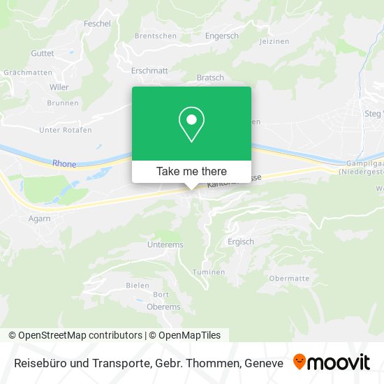 Reisebüro und Transporte, Gebr. Thommen map