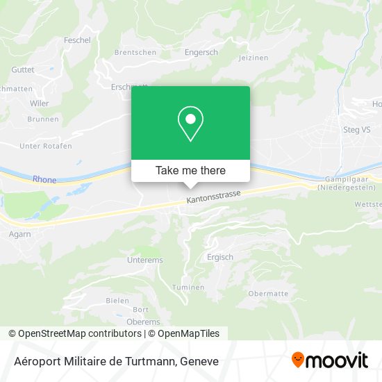 Aéroport Militaire de Turtmann map