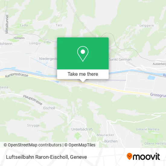 Luftseilbahn Raron-Eischoll map