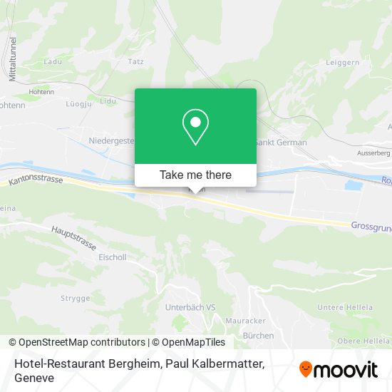 Hotel-Restaurant Bergheim, Paul Kalbermatter map