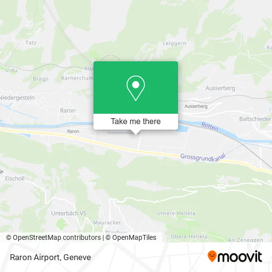 Raron Airport map