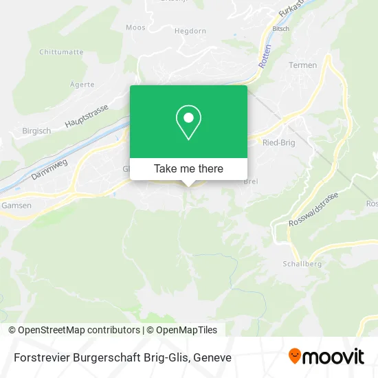 Forstrevier Burgerschaft Brig-Glis map