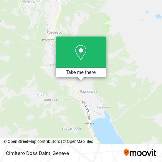 Cimitero Doss Daint map
