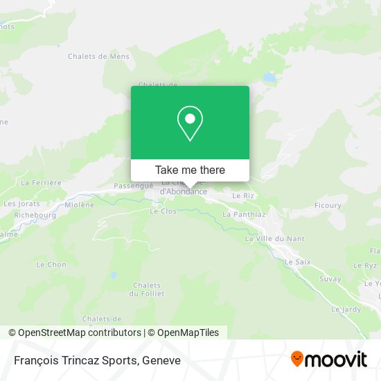 François Trincaz Sports map