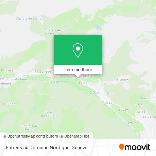 Entrées au Domaine Nordique map