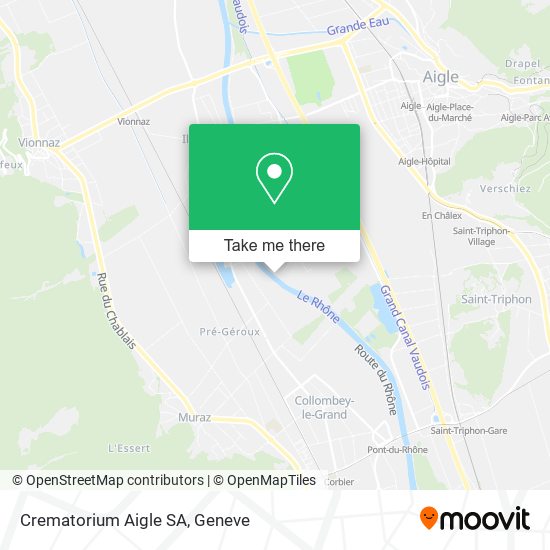 Crematorium Aigle SA map