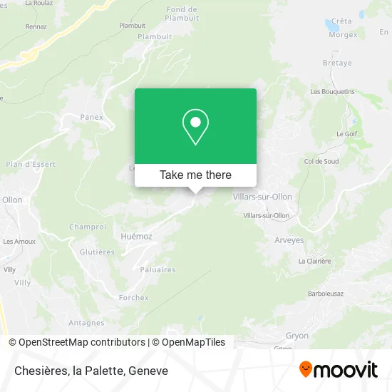 Chesières, la Palette map