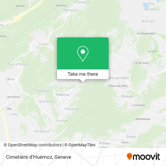 Cimetière d'Huémoz map