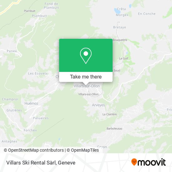 Villars Ski Rental Sàrl map