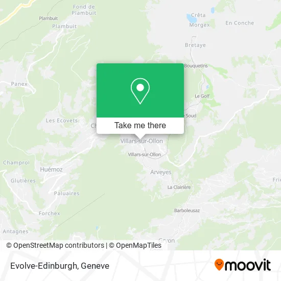 Evolve-Edinburgh map