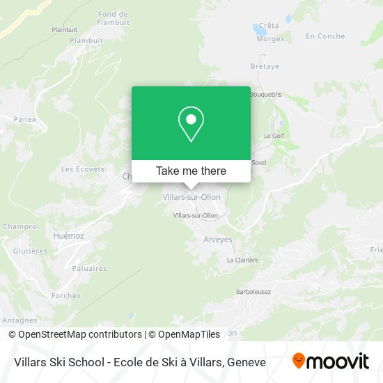 Villars Ski School - Ecole de Ski à Villars map