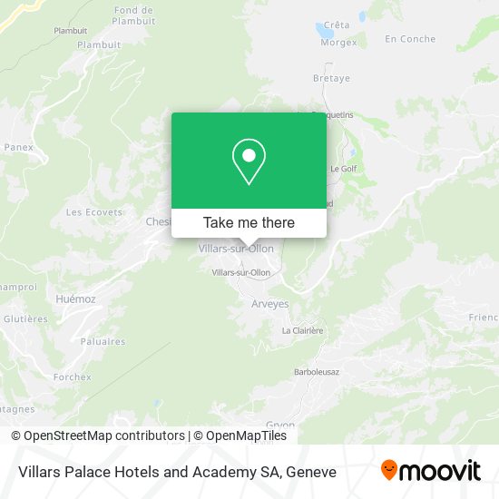 Villars Palace Hotels and Academy SA map