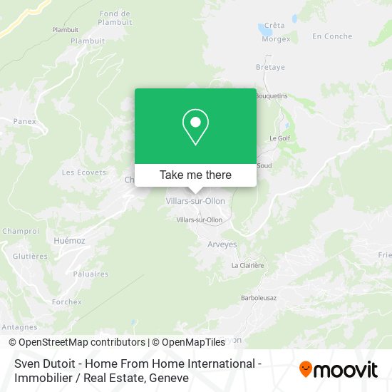 Sven Dutoit - Home From Home International - Immobilier / Real Estate map