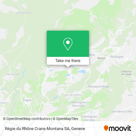 Régie du Rhône Crans-Montana SA map