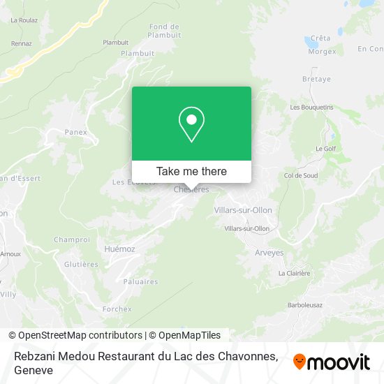 Rebzani Medou Restaurant du Lac des Chavonnes map