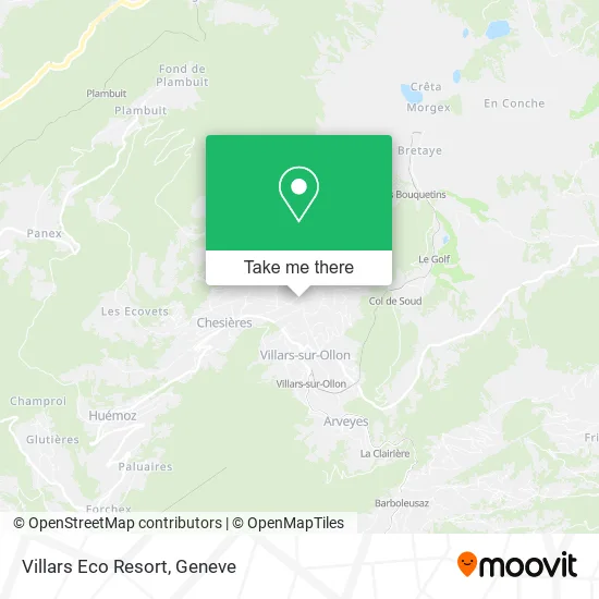 Villars Eco Resort map