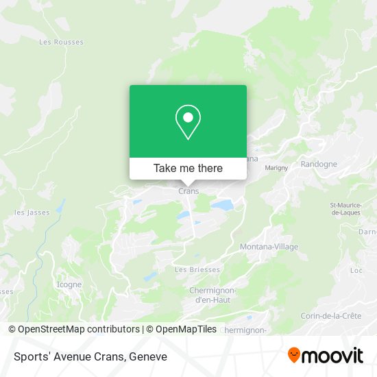 Sports' Avenue Crans map