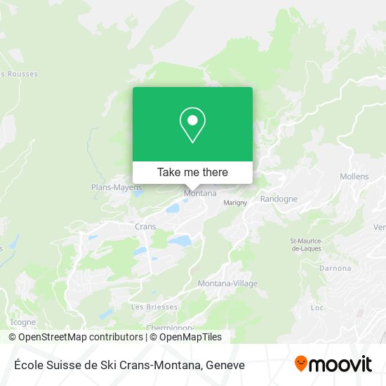 École Suisse de Ski Crans-Montana Karte