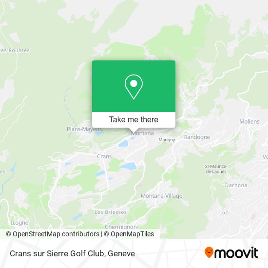 Crans sur Sierre Golf Club plan