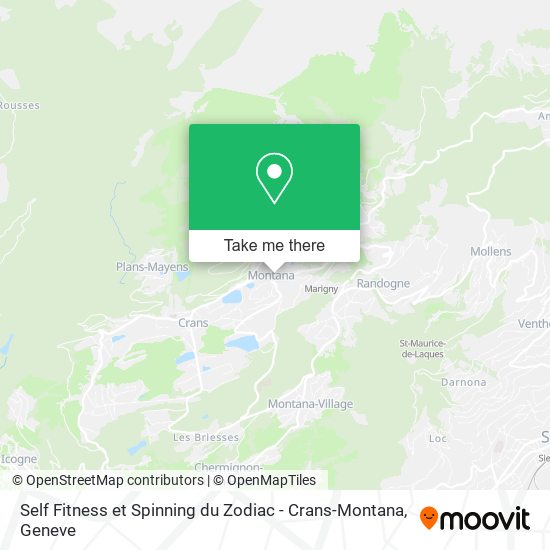 Self Fitness et Spinning du Zodiac - Crans-Montana map
