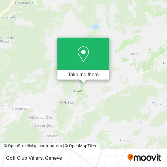 Golf Club Villars map