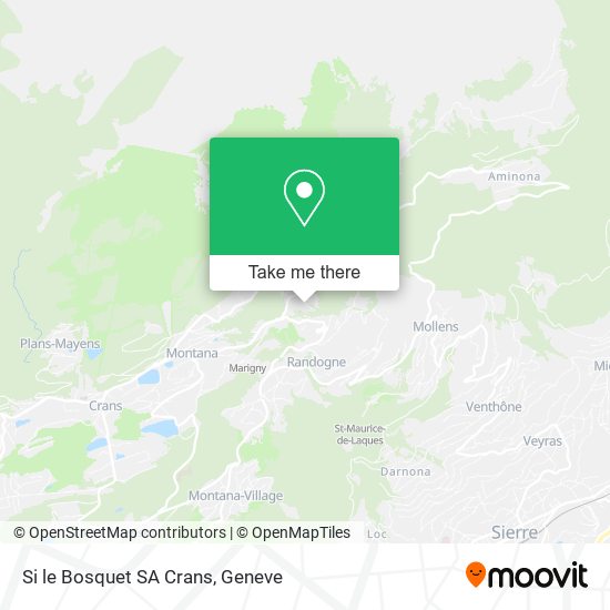 Si le Bosquet SA Crans map