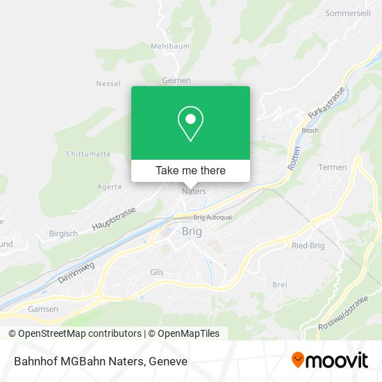 Bahnhof MGBahn Naters map