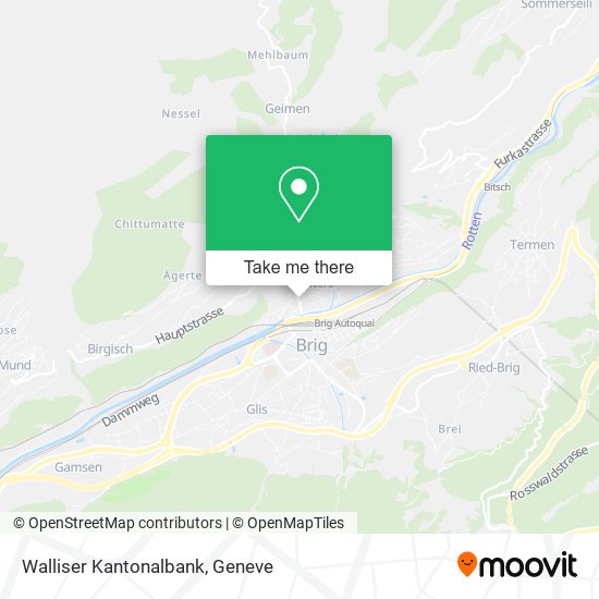 Walliser Kantonalbank map