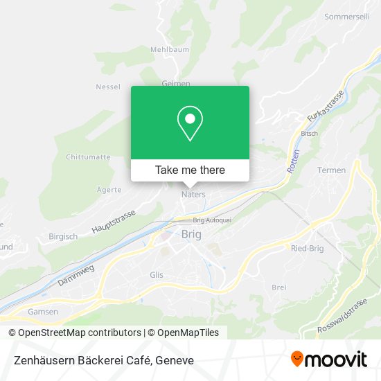Zenhäusern Bäckerei Café map