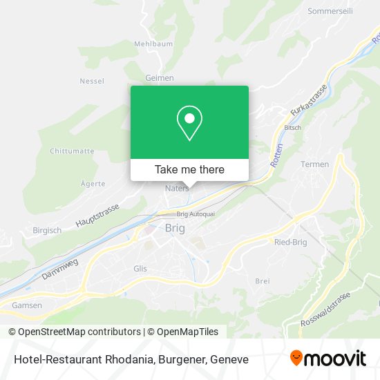 Hotel-Restaurant Rhodania, Burgener map