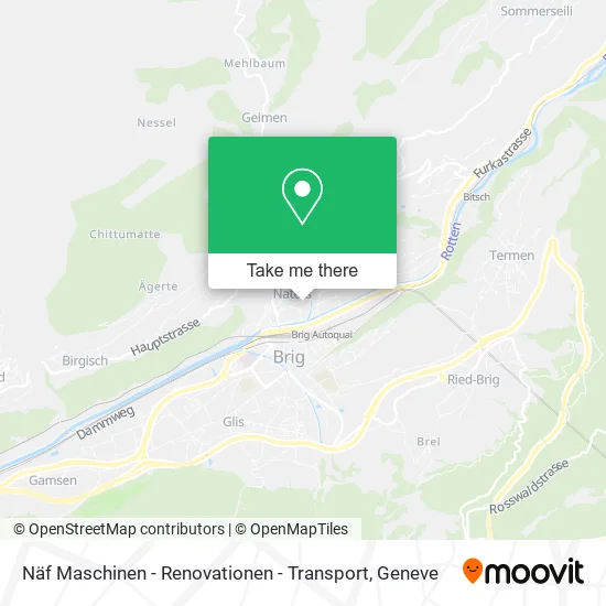 Näf Maschinen - Renovationen - Transport map