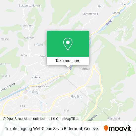 Textilreinigung Wet-Clean Silvia Biderbost map