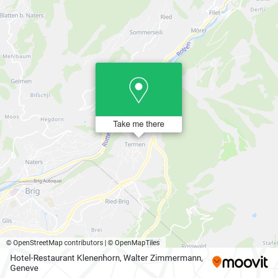 Hotel-Restaurant Klenenhorn, Walter Zimmermann map