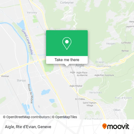 Aigle, Rte d'Evian map