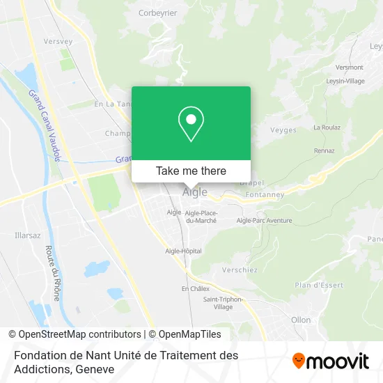 Fondation de Nant Unité de Traitement des Addictions map