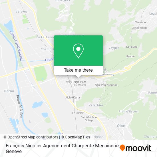 François Nicolier Agencement Charpente Menuiserie map