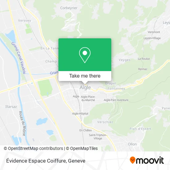 Évidence Espace Coiffure map