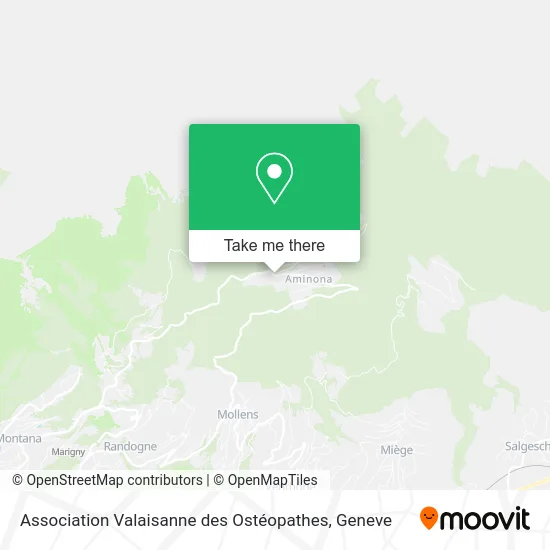 Association Valaisanne des Ostéopathes map