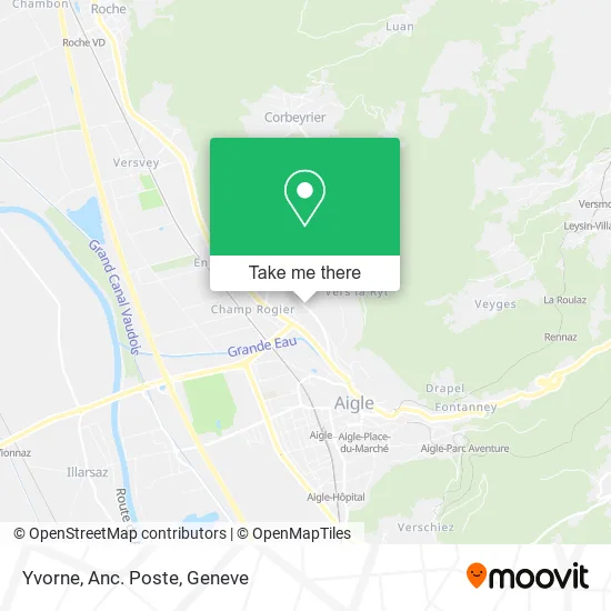 Yvorne, Anc. Poste map
