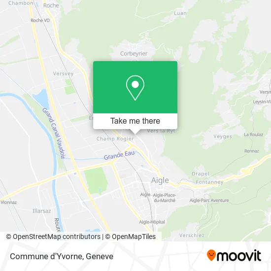 Commune d'Yvorne map
