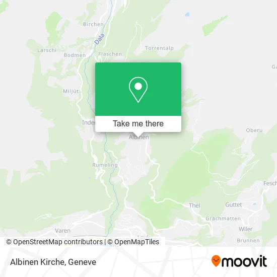 Albinen Kirche map