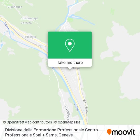 Divisione della Formazione Professionale Centro Professionale Spai + Sams map